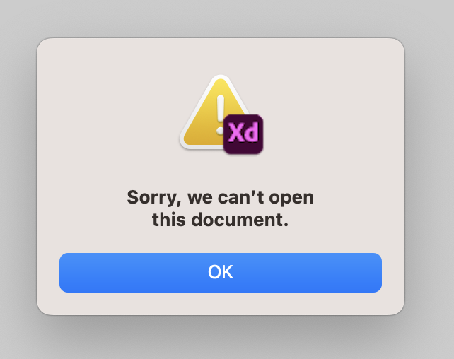 fujo's tweet photo. Great @AdobeCare can't open any files I need in @AdobeXD, what you broke? https://t.co/ryJfmE2dnl