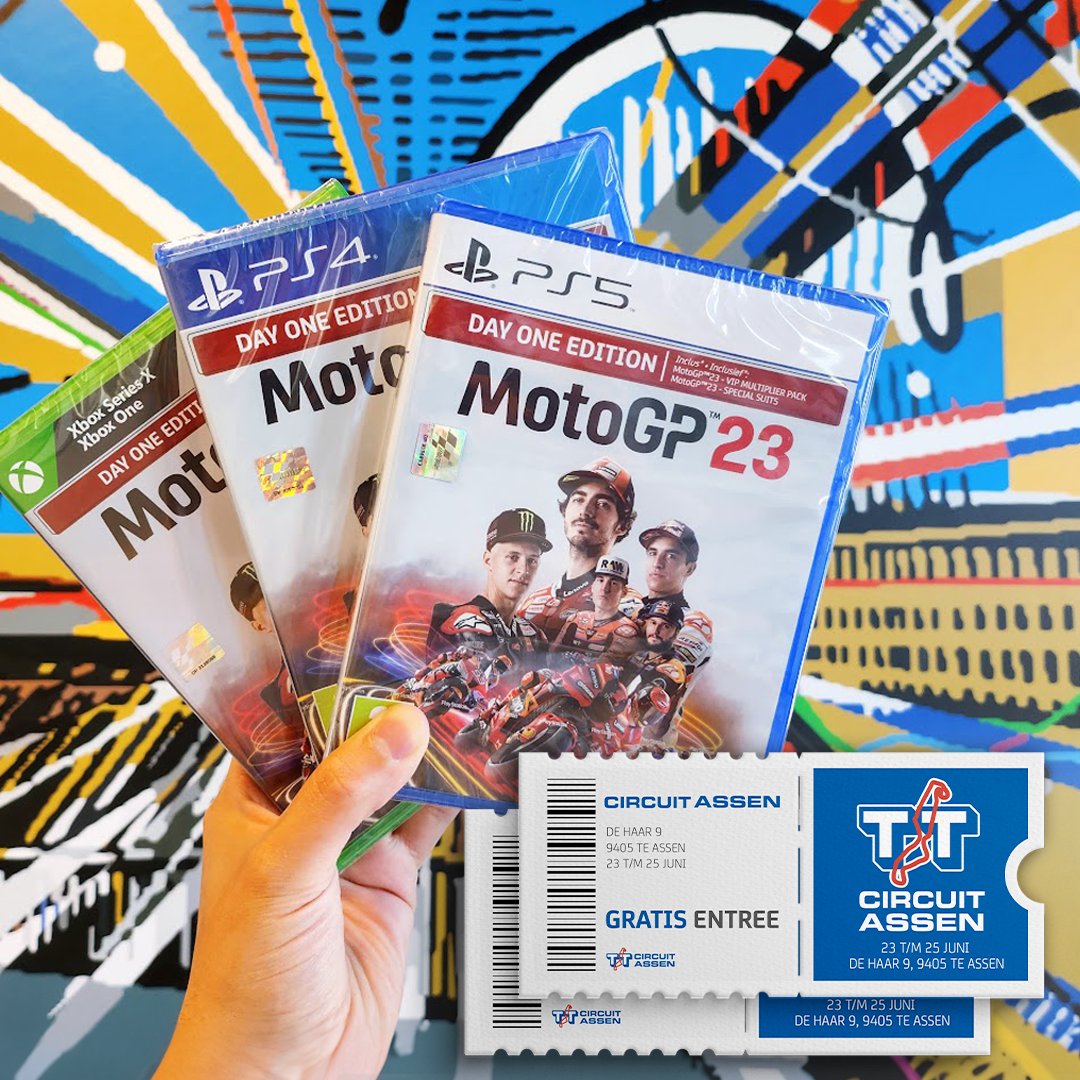 Om de launch van MotoGP™23 te vieren geven wij de game weg inclusief twee tribune kaarten voor het gehele raceweekend (23, 24 &amp; 25 juni) van TT Assen!

Wil jij deze winnen?
👉 Volg ons &amp; retweet
👉 Tag wie je meeneemt
👉 Je bent 18+ (🇧🇪🇳🇱🇱🇺)