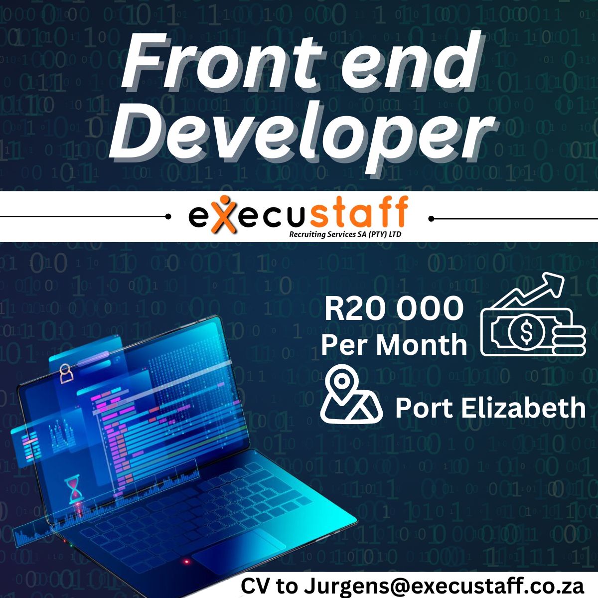 🖥 Front-End Developer Needed ❗❗

Apply for this vacancy located in Port-Elizabeth by sending your updated CV to jurgens@execustaff.co.za

#Hiring #Recruiting #Vacancy #ApplyNow #Job #JobAlert #Execustaff