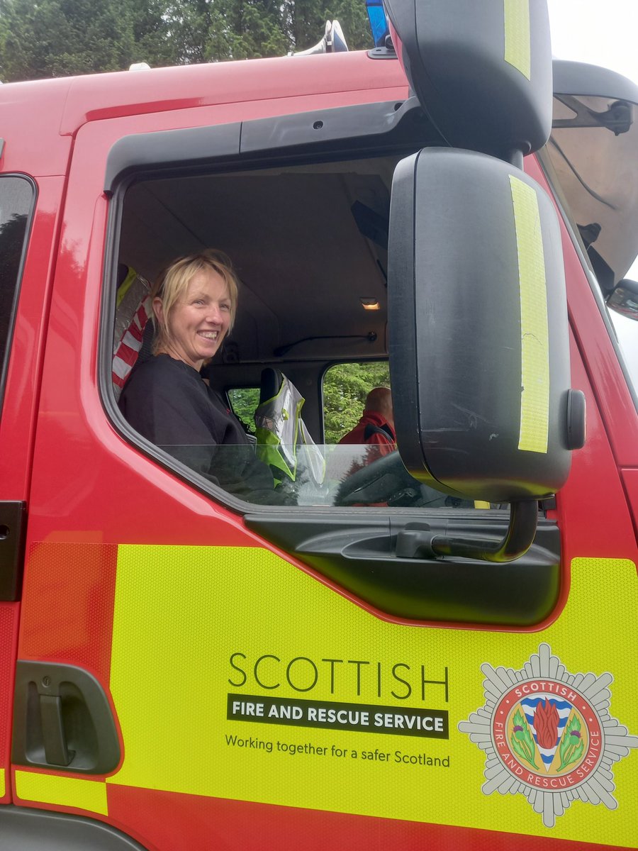 FireCallander's tweet image. A big Happy Birthday to crew member and Emergency Response Driver Kirsty! Enjoy your day 🥳🚒