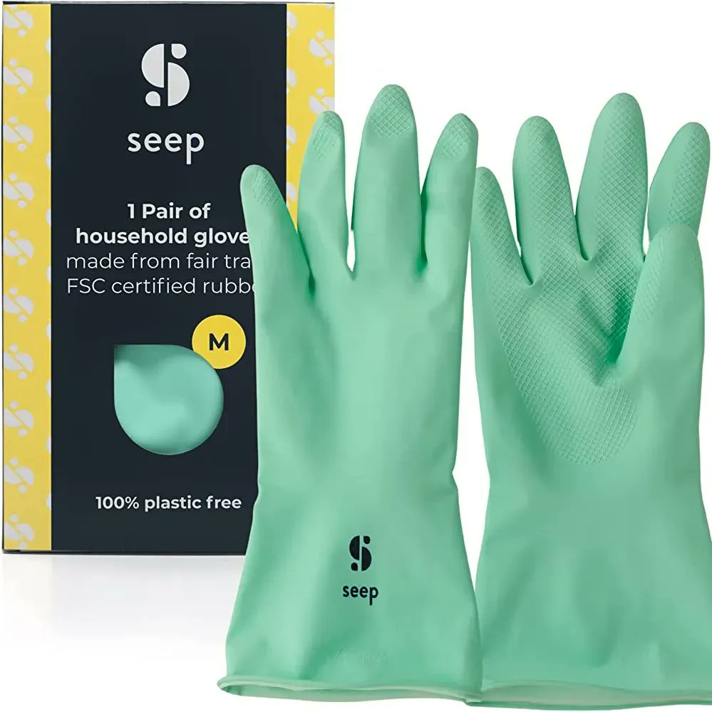 🧤 Stay eco-conscious while washing up with compostable rubber gloves by Seep. Made using sustainable rubber, these gloves are better for the planet and fair-trade certified.#minimiseourhumanfootprint #rubbergloves #washingup
SHOP NOW at buff.ly/3Ca28hm