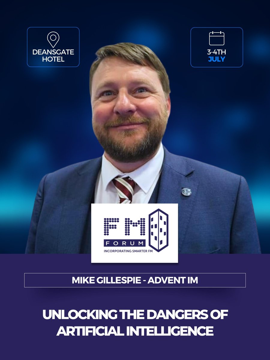 Advent_IM's tweet image. Join @Advent_IM_MD at @FMForum&apos;s event next month as he presents &apos;Unlocking the Dangers of Artificial Intelligence&apos;.

📍 Manchester, Deansgate Hotel
📅 3rd-4th July
🔗 facilitiesmanagementforum.co.uk/fm-forum/speak…

#FMFORUM #FMEvents #FacilitiesManagement #ArtificialIntelligence #AI