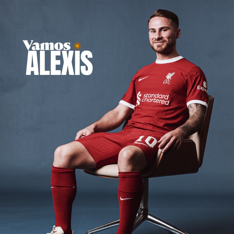 LFC's tweet photo. We have reached an agreement for the transfer of @alemacallister from Brighton &amp; Hove Albion on a long-term deal for an undisclosed fee ✍️