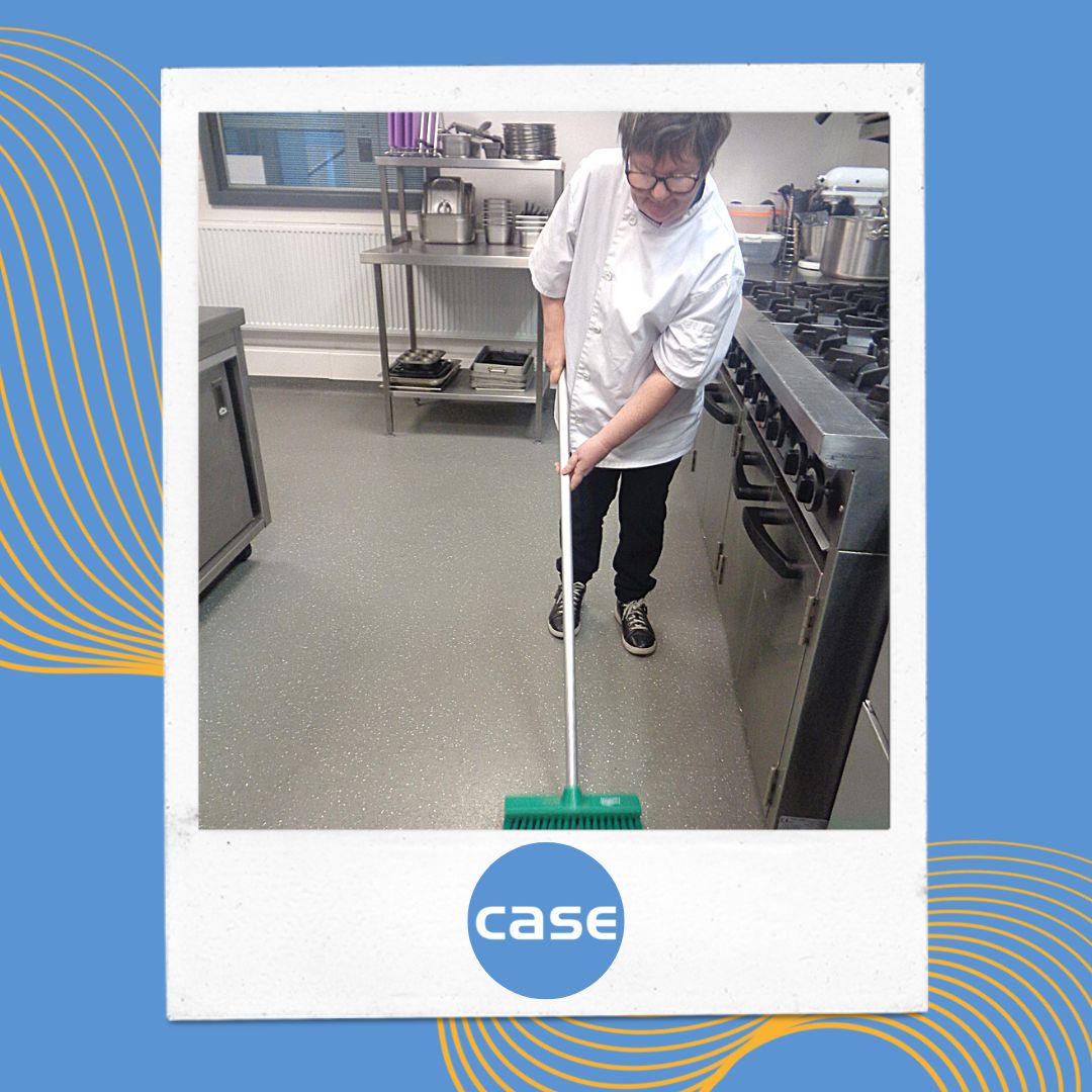 Our catering Trainees take turns to sweep at `end of service`. It was Karen's turn yesterday. She did brilliantly! Gold star work 🌟
#IndependentLivingSkills #LearningDisabilities #LearningDisabilityAwareness #ClassesForDisabledAdults #NotEveryDisabilityIsVisible