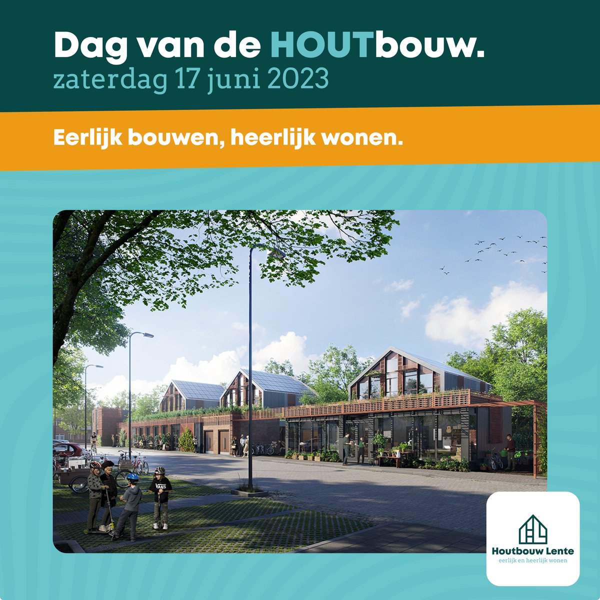 📢 #DagvandeHOUTbouw 🌳🏗️ 
Ervaar zelf de unieke sfeer en ontdek de voordelen van houtbouw. Er zijn 4 locaties in Uden en Den Bosch waar je kunt ontdekken hoe er tegenwoordig met hout wordt gebouwd. Mis het niet, check meer info op: houtbouwlente.nl 🏡 
#DuurzaamBouwen