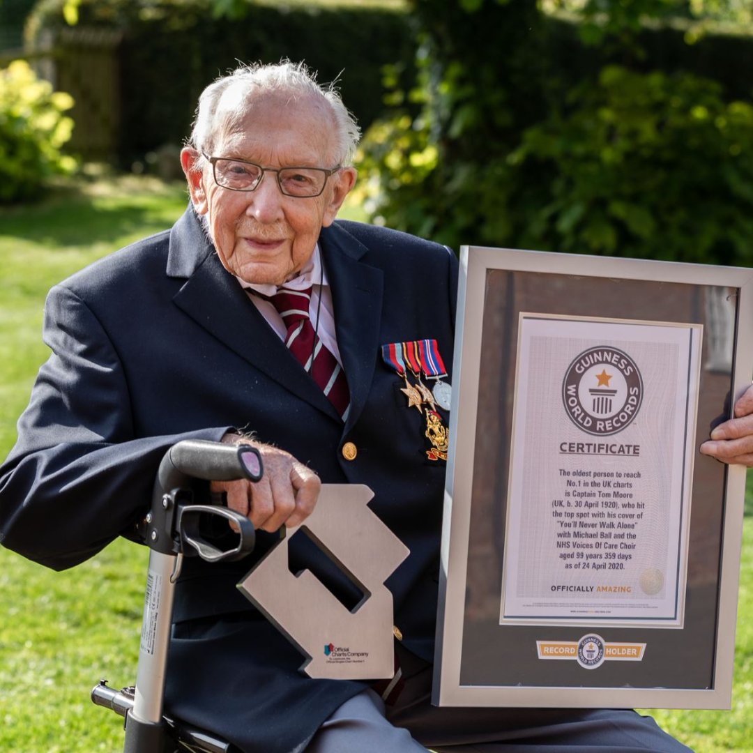 With so much incredible football taking place over the past couple of weeks; we have been reminded of Captain Sir Tom's World Record as the oldest person to reach no1 for his cover of You'll Never Walk Alone. He always loved the atmosphere at live games, especially the singing!