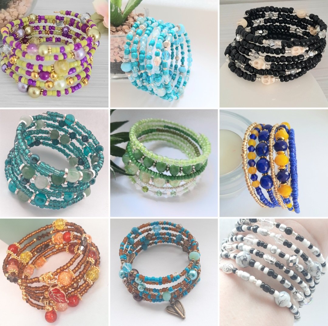 DebsDesignsUK's tweet image. Gorgeous wrap bracelets. No fiddly clasps just wrap it around your wrist and it finds its natural shape. 
All £4.95 each
#elevenseshour #wrapbracelets #giftidea #etsyshop