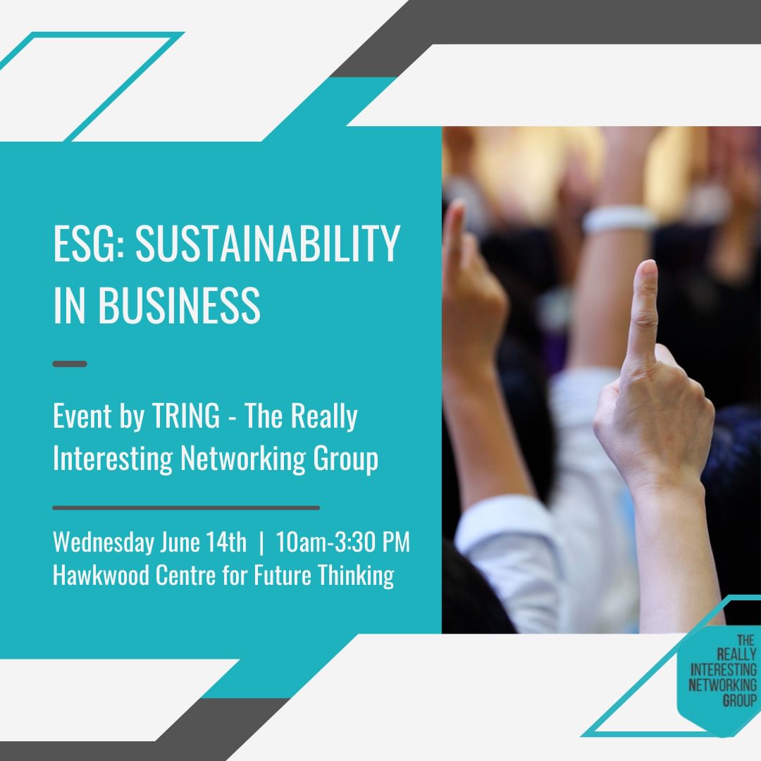 There is less than one week to go until we enjoy the return of TRING - The Really Interesting Networking Group!

🗣️ ESG: Sustainability in Business
📅 Wednesday June 14th
🕐 10:00-15:30
📍 Hawkwood Centre for Future Thinking

See you there! #glosbiz #borp #wegobeyond #networking