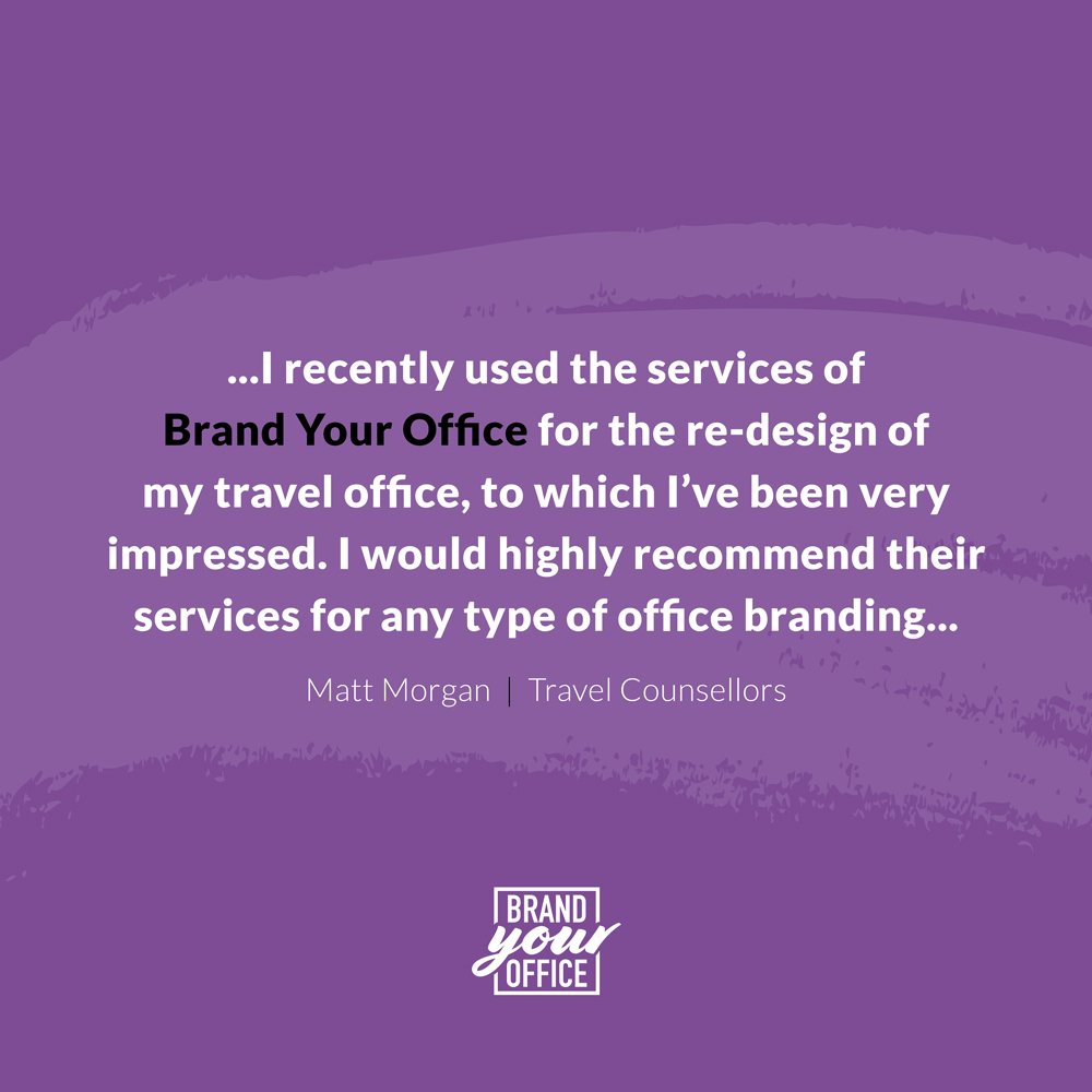 #TestimonialThursday Another customer that has been 'very impressed' @TravelCounsellors. Take a look why bit.ly/3prVIRR #BrandYourOffice #BespokeWallpaper #Wallpaper #VinylGraphics #FramedPrints #InteriorGraphics #ExteriorSignage #graffiti
