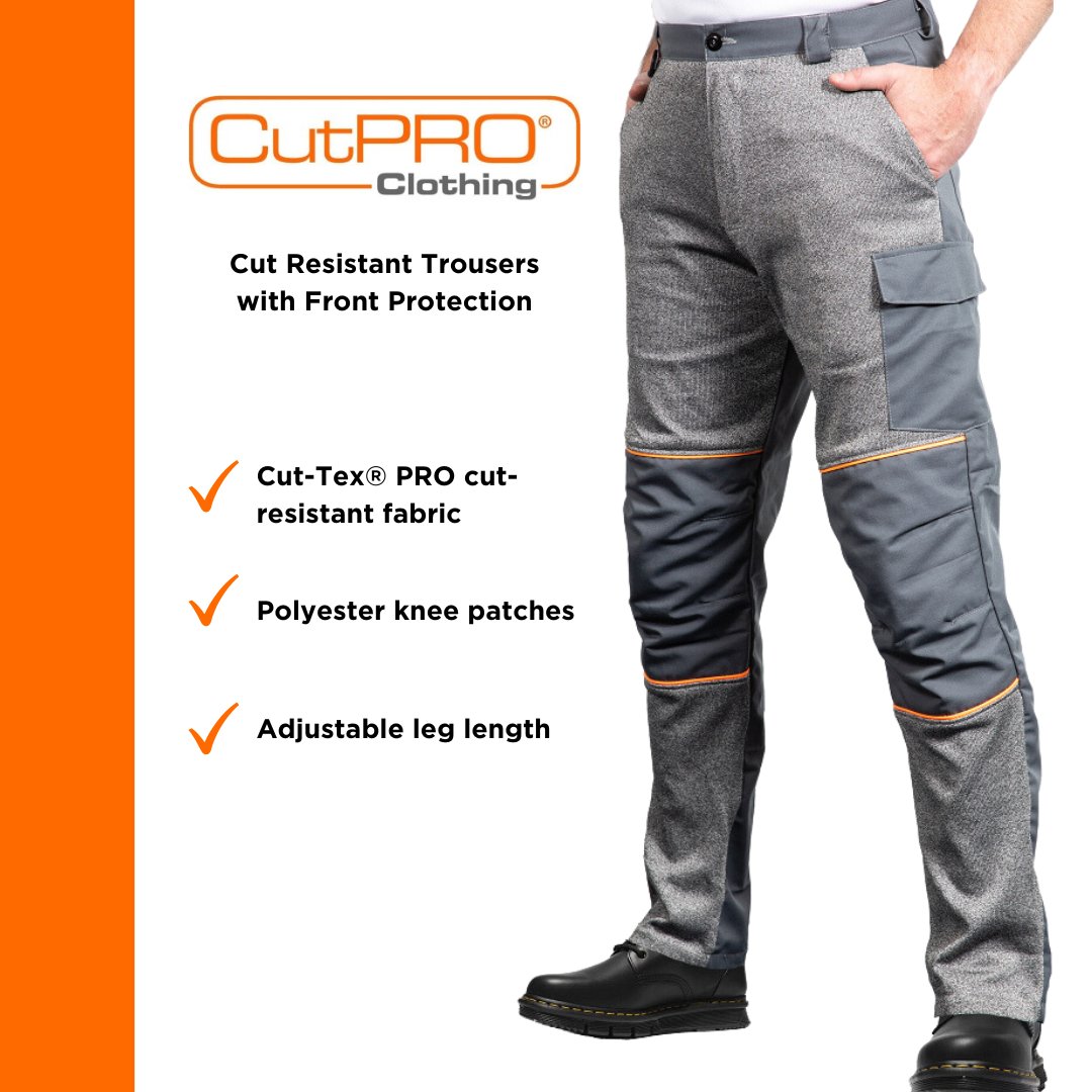 CutPROclothing's tweet image. Our Cut Resistant Trousers offer outstanding, tested and certified cut, abrasion, tear and puncture resistance and protection levels.

Featuring adjustable leg lengths to ensure the whole team gets the best fit. 

Learn more: cut-pro.com/cut-resistant-… 

#cutprotection #cutresistant