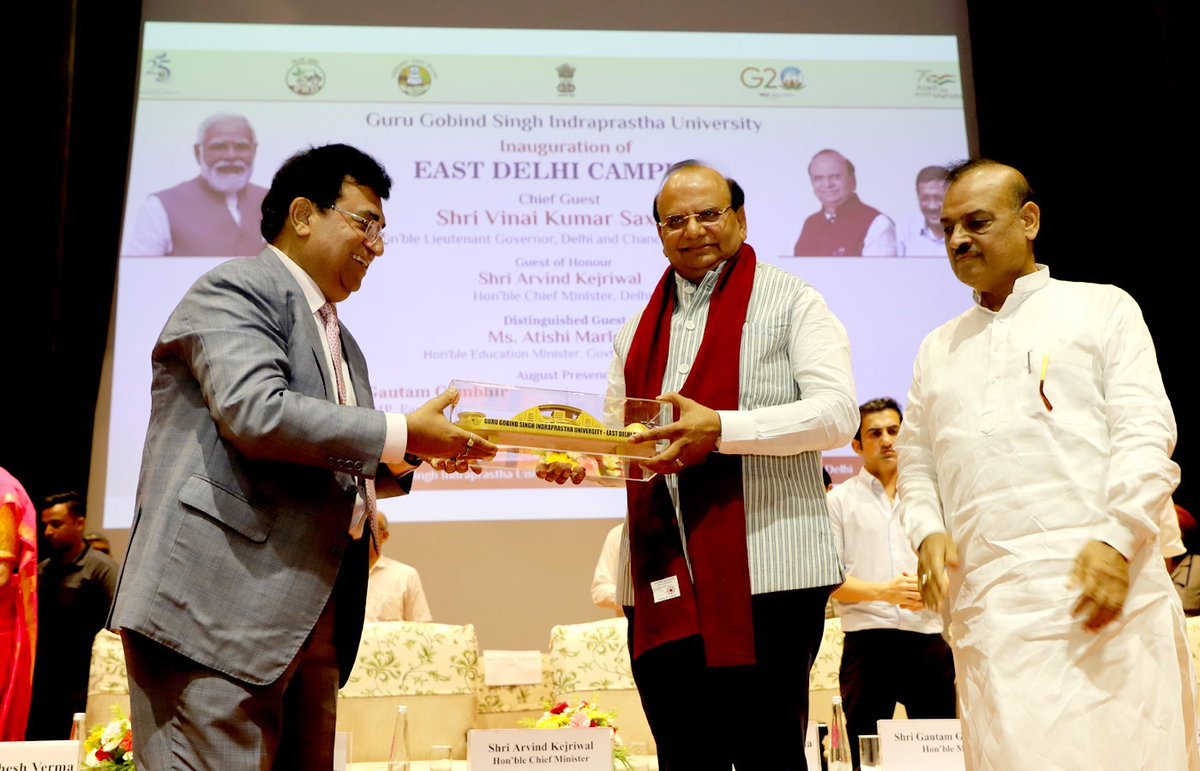 LtGovDelhi's tweet photo. Replete with state-of-art infrastructure, the new campus will offer futuristic courses like AI, Robotics, Automation &amp; Design Innovation, among others to thousands of students. An exemplary model of self-sufficiency, GGSIPU has come a long way since 1998, when it was established. https://t.co/u8ij7OIHPQ