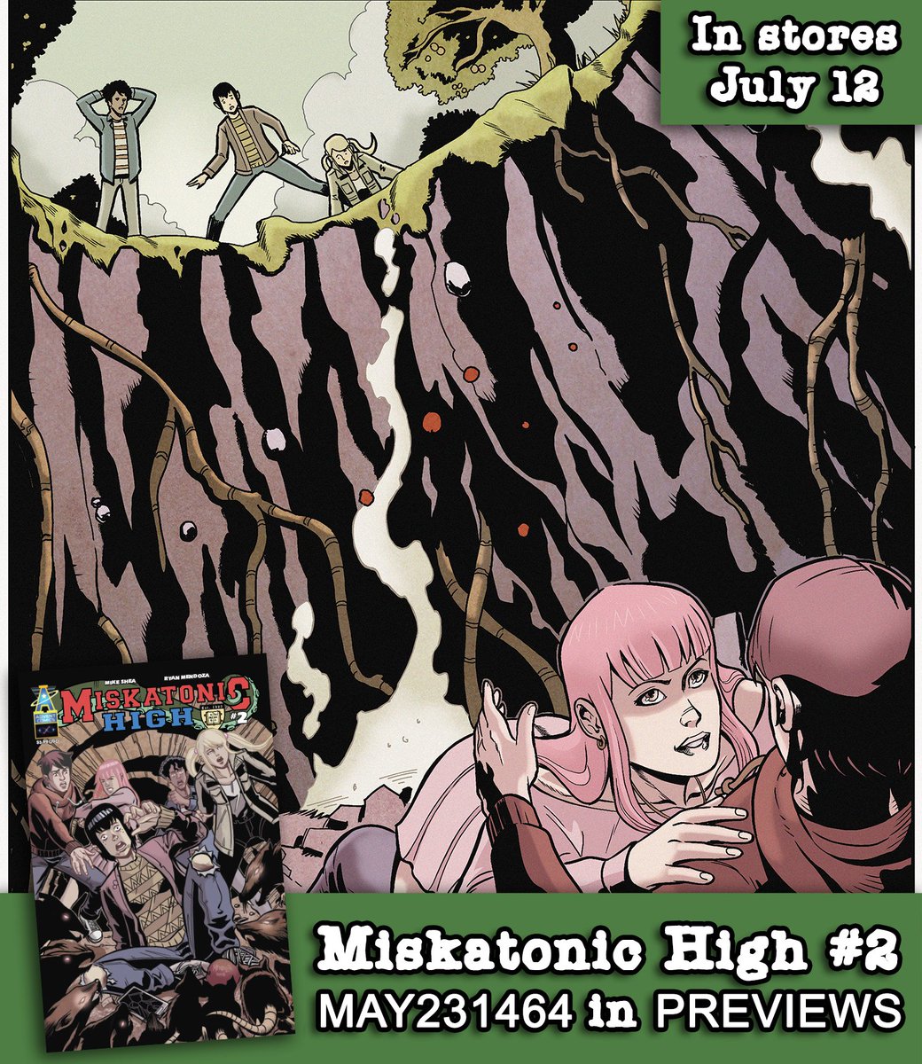 In Miskatonic High, there's so much going on beneath the surface... and it generally ends up bad for these teens. Ask your LCS for MAY231464 from Previewsworld or go to previewsworld.com/Catalog/MAY231…

#callofcthulhu #comic #comicbooks #cthulhu #drawing #horror #hplovecraft #lovecraft