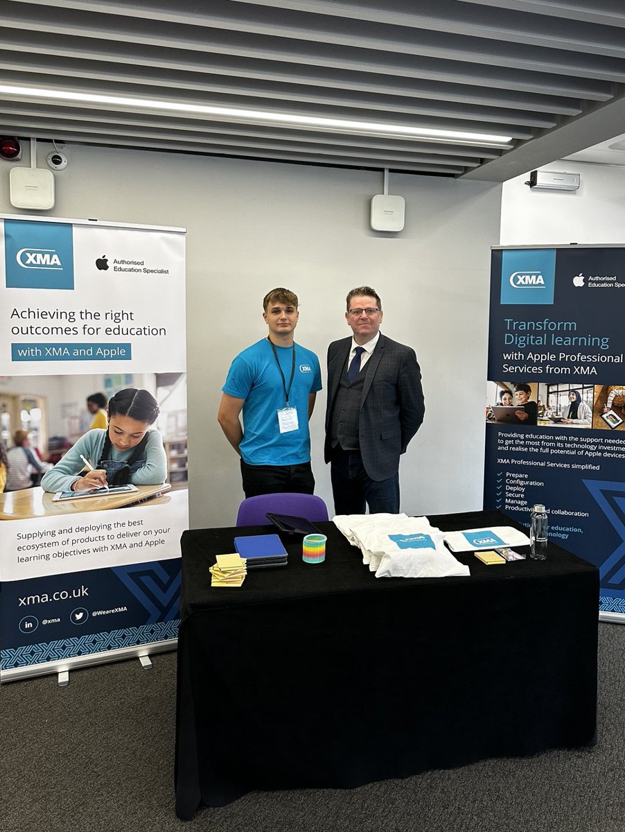 We are eXcited to be at the QEII for the Schools Resource Management Summit 2023!

See our XMA/Apple work session at 11.15  ‘The Future of Education in an AI world’

Come find us for a free XMA/Apple Education goodie bag. 

#XMA #Apple #Education #schools #ipadEd