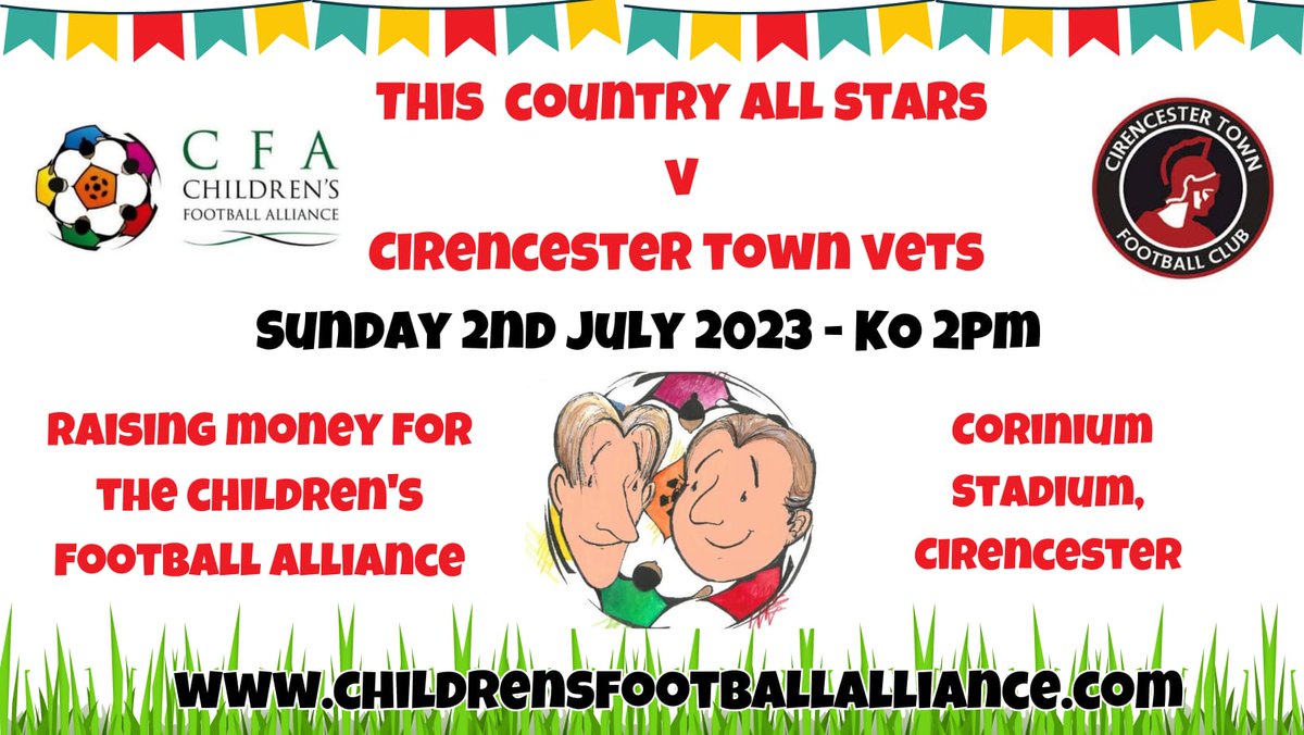 Tickets now on sale
tickettailor.com/events/cirence…

Watch the This Country All-stars stars including 
Daisy Cooper
Paul Cooper 
@realmatbaynton 
@JoeSims10 
Jermaine Pennant 
And more...
@NationalCFA