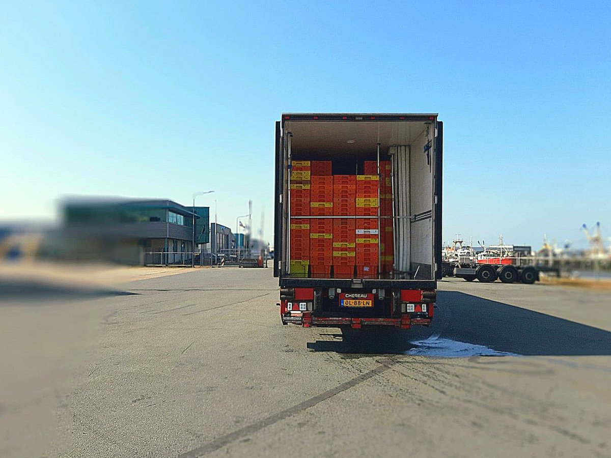 Laatste vangst van laatste visreis zojuist in de truck geladen. Ook voor de UK-136 is het over en uit. #sanering #visserij #vissers #voedseltekorten