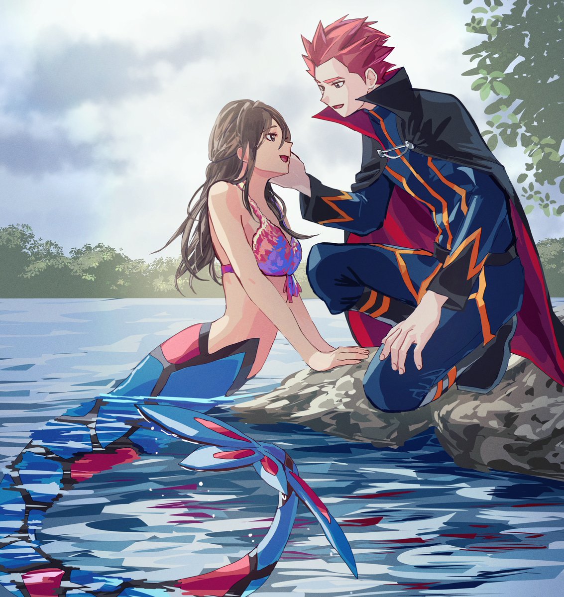 Vali_Hanaki's tweet image. Yes, you want her ~
Look at her, you know you do
Possible she wants you too, there is one way to ask her ~
It don't take a word, not a single word
Go on and kiss the girl! 🥰
It seems Lance has found someone in the Lake of Rage that’s not a Gyarados 🤭
Art by @/Fusenryo2