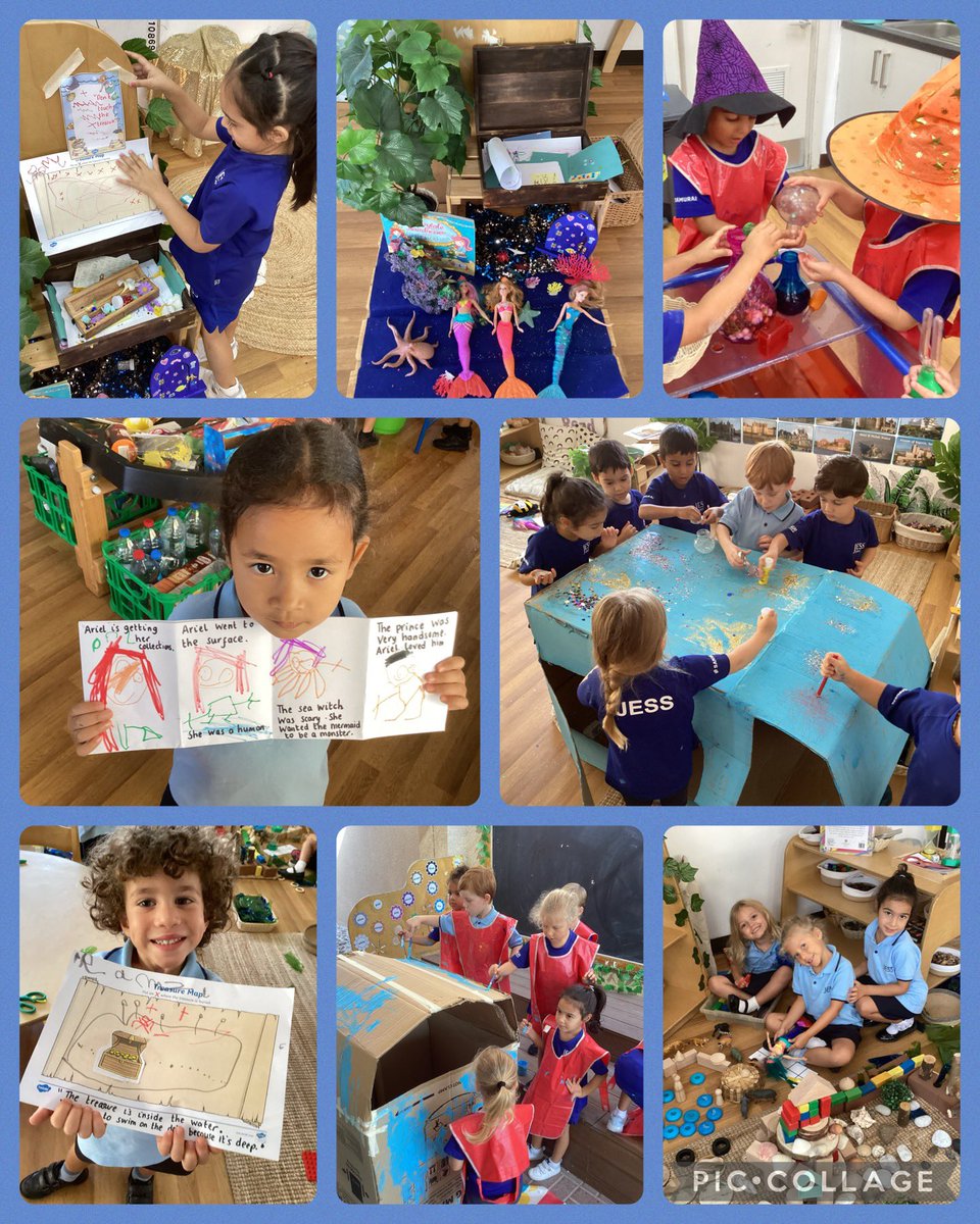 This week some Mermaids arrived in our class. This inspired lots of learning from making treasure maps, writing stories, building castles and creating sea witch potions. #JESSJumLearning #EYFS #Learningthroughplay