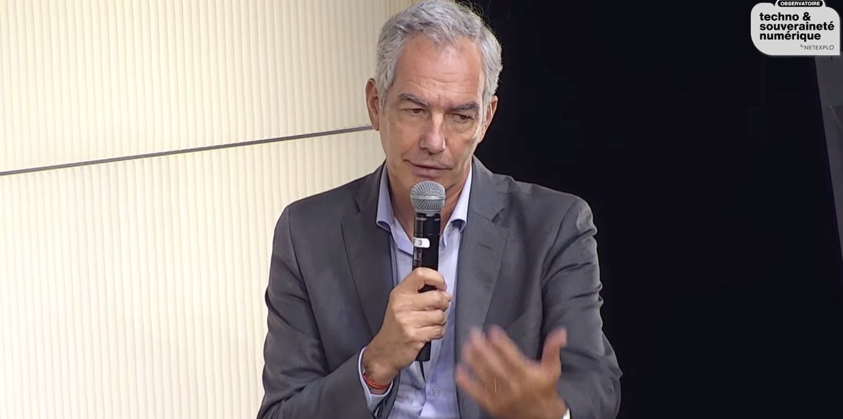 Netexplo's tweet photo. "Les enjeux de cybersécurité vont prendre de plus en plus de place. Une entreprise peut faire faillite après une cyber attaque." - @huguesfoulon @orange https://t.co/MP6cNjfvXe