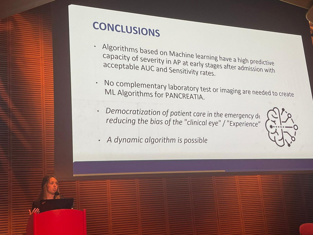 Elizabeth Pando Rau (@epr82) on Twitter photo So proud of <a href="/sara_villasante/">Sara Villasante</a>, our PHD student presenting PANCREATIA at Lyon, European HPB surgical Congress #EAHPBA2023, a Machine learning 🤖algorithm predicting Acute Pancreatitis at early stages. Multicenter validation coming 🙌🏽. <a href="/GavaraGomez/">Concepción Gómez-Gavara</a> <a href="/vallhebron/">Vall d'Hebron</a> & U.Pompeu Fabra So proud of <a href="/sara_villasante/">Sara Villasante</a>, our PHD student presenting PANCREATIA at Lyon, European HPB surgical Congress #EAHPBA2023, a Machine learning 🤖algorithm predicting Acute Pancreatitis at early stages. Multicenter validation coming 🙌🏽. <a href="/GavaraGomez/">Concepción Gómez-Gavara</a> <a href="/vallhebron/">Vall d'Hebron</a> & U.Pompeu Fabra