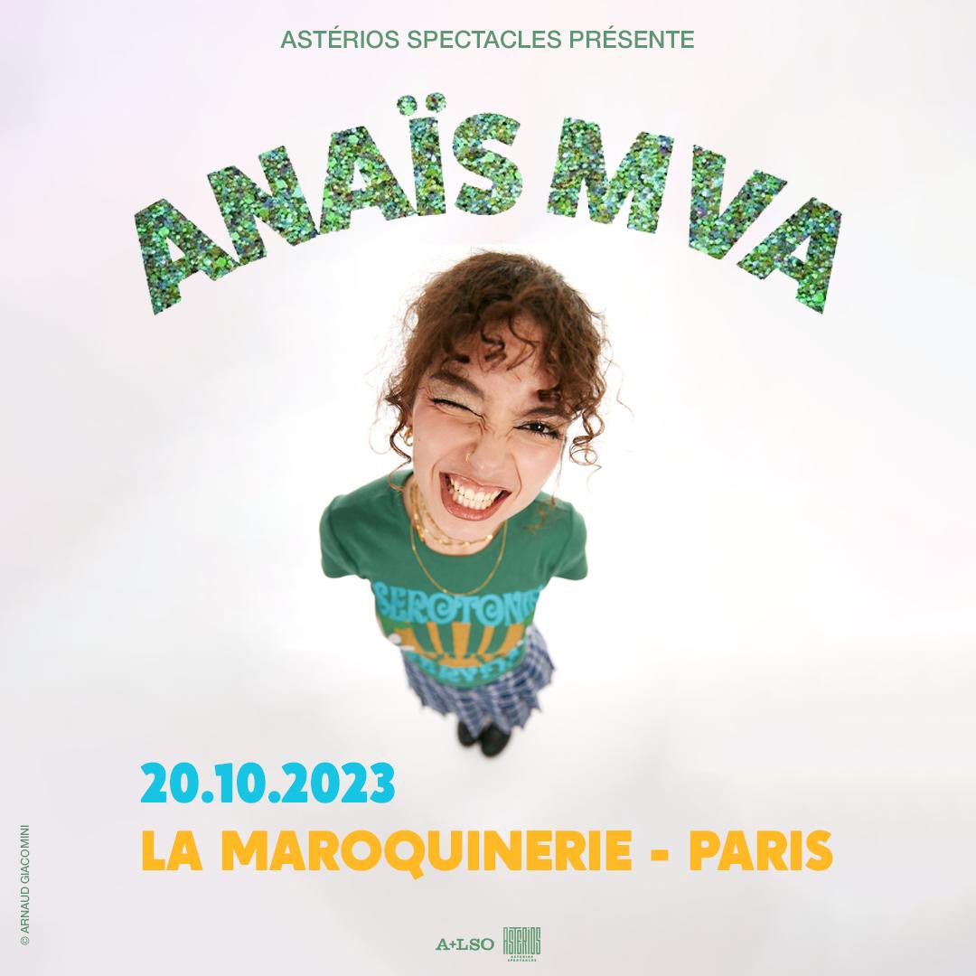LE 20 OCT 2023À PARIS!!! la billetterie est ouverte.
je réalise pas trop qu’on va passer d’un écran à une salle de concert haha j’ai un peu trop hâte de vous rencontrer, vous voir en vrai et de partager ça avec vous. MERCI BEAUCOUP À TOUS !

fnacspectacles.com/event/anais-mv…