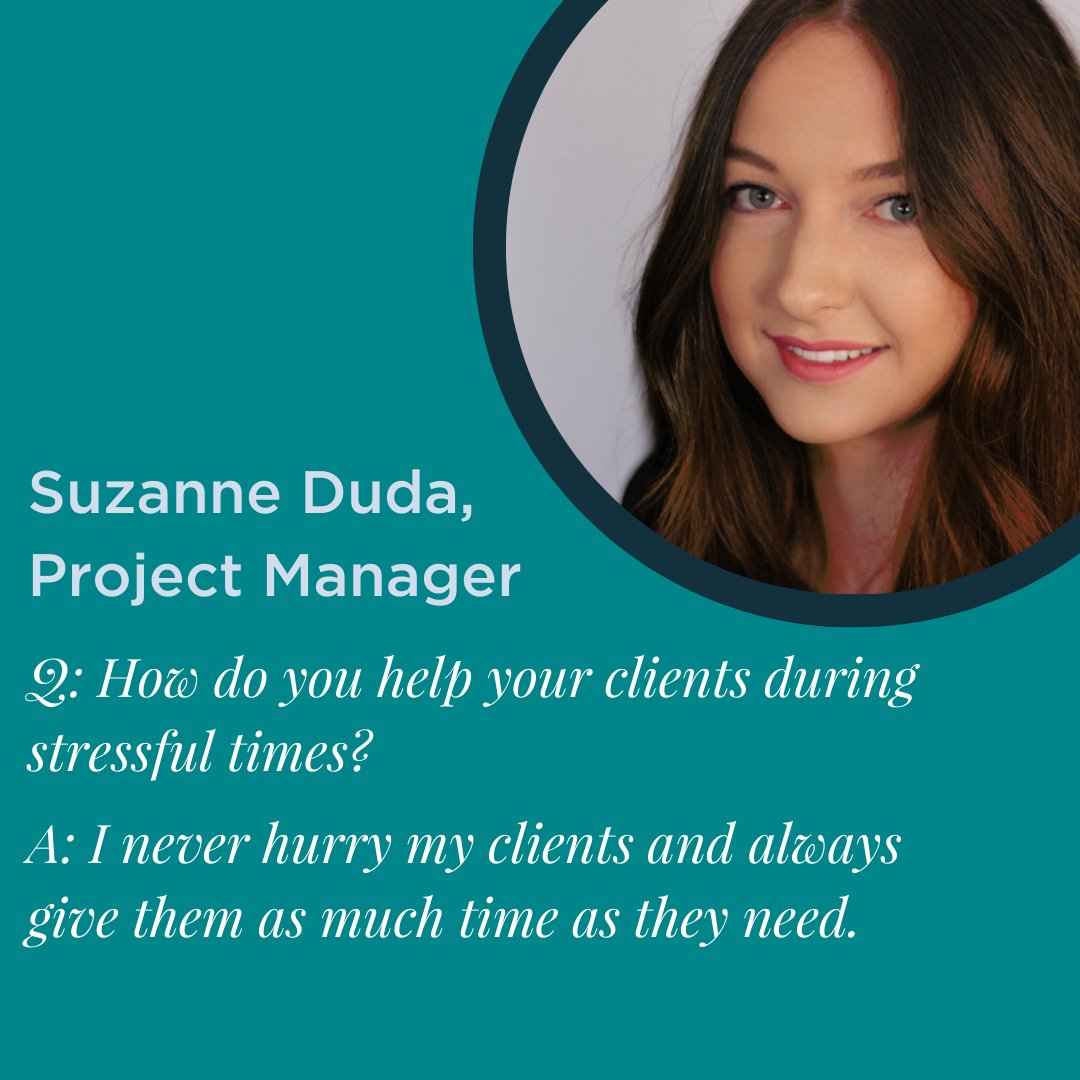 Our Project Manager, Suzanne, is unflappable, sympathetic and positive. 

She helps clients navigate the difficulties of their situations in a calm manner. 

#Divorce #Mediation #Budgeting #LifestyleAnalysis #WealthManagement