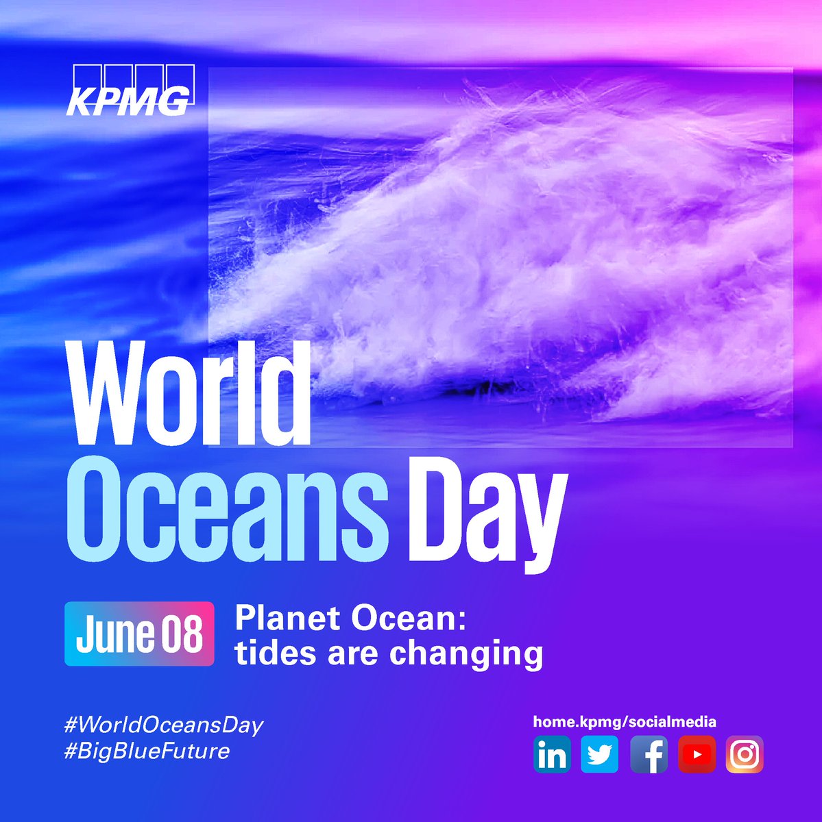 KPMG_NG's tweet photo. Oceans are the lungs of our planet. However, the tides are changing as a result of carbon emissions and plastic pollution. Marine life and livelihoods are dependent on the ocean economy. The need to act has never been more urgent.
#KPMG #BigBlueFuture #WorldOceansDay https://t.co/rRnXlKRySy