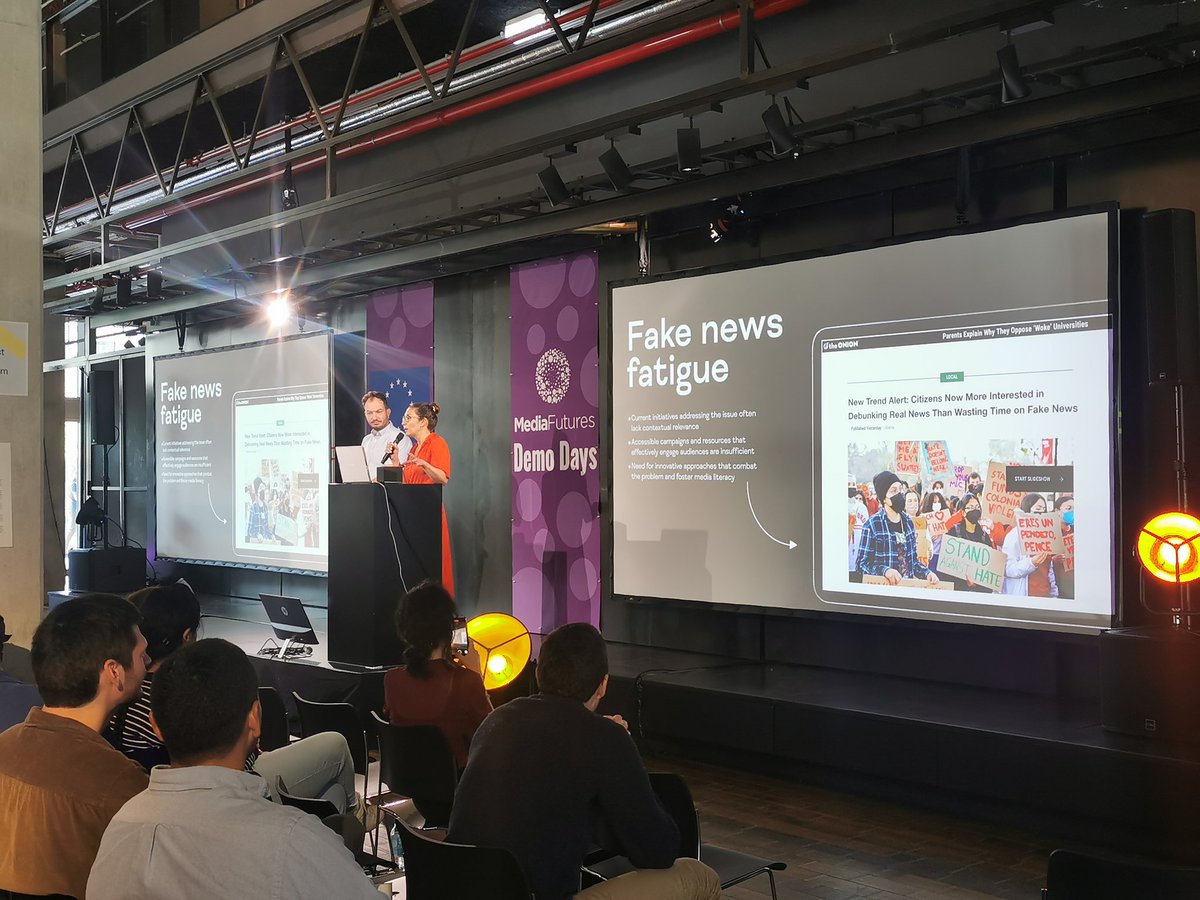 MediaFuturesEU's tweet photo. #MediaFutures - Startup meet Artists: Truth Detective is a tool for #MediaLiteracy which aims to address the challenge of #OnlineMisinformation &amp; #Disinformation by creating a #Game using #AugmentedReality.
@MomchilAlexiev https://t.co/u6AOM9jcCS