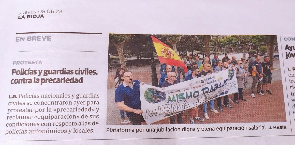 <a href="/jusapolarioja/">Jusapol La Rioja</a> los cuerpos de PL de La Rioja no tienen coeficientes reductores, algunos llevan años sin prácticas de tiro, muchos patrullan unipersonalmente y ahora hablamos de equiparación, ya que faltais a la verdad por no decir que mentís... Abrimos hilo📝📝📝