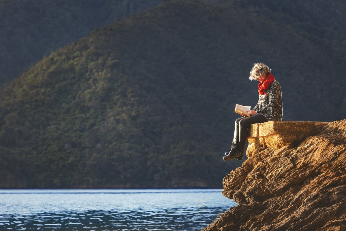 You'll be seeing this photo around a bit this year. Our 2023 festival hero image is Karen Gibb, the owner of PaperPlus Blenheim and an amazing MBF sponsor, reading at one of her favourite Marlborough spots - Momorangi Bay. 

#goodbusiness #thankyou #mbf23 #sponsor #bookfest #read