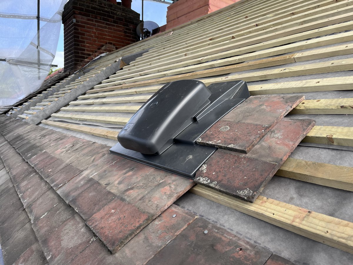 Sometimes its the small things that are the most momentous. The exhaust vents are going on the roof of our #Walthamstow #retrofit. The start of the #MVHR installation and massively improved #EnergyEfficiency