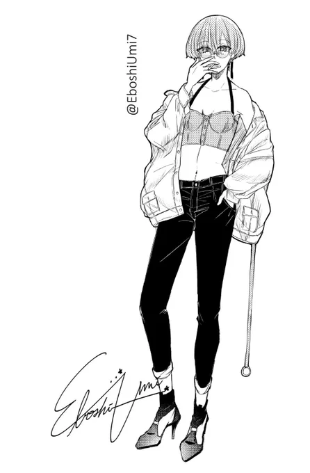 #僕のことを少年と呼ぶ近所のタバコ吸ってるお姉さんキャラデザ大会  はい。