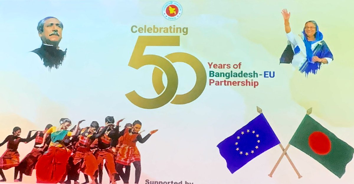 EwaSynowiec's tweet image. 2023 marks 50 years of Bangladesh-EU Partnership, including trade.👍 It was a pleasure to celebrate it with friends in #Bozar &amp;amp; with renown dance group Dhriti Nartanalay led by Ms Warda Rihanna.👏 Thank you Excellency @saleh_mahbub for your invitation. @RensjeTeerink @WiegandEU