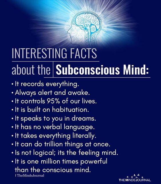 Your subconscious mins is 30,000 more powerful than your conscious mind