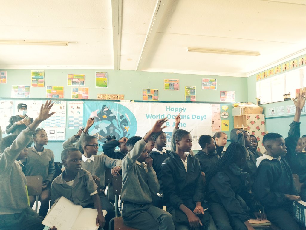 To protect the ocean we first need to understand the ocean.

So we are creating awareness about the World Oceans Day and the 7 principles Ocean Literacy in school in Arandis, Spitzkoppe, Usakos, Tubusis and Uis. @NNF_Namibia @AlbyTaskForce. 

#Tidesarechanging
 #WorldOceansDay