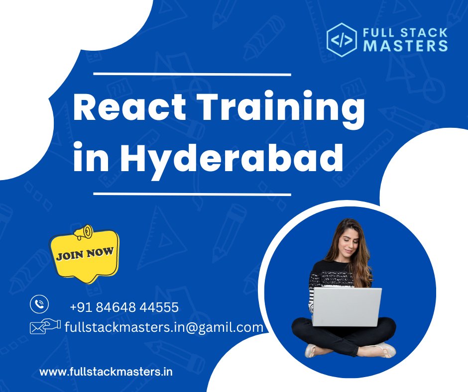 FullstackMaste's tweet image. React JS is a JavaScript library for building UI and single-page applications.
Visit us at: fullstackmasters.in/react-training…
WhatsApp us on 084648 44555
#reactjstraininginhyderabad #reactonline #reactcourse #ReactJS #fullstackmasters #reacttraining