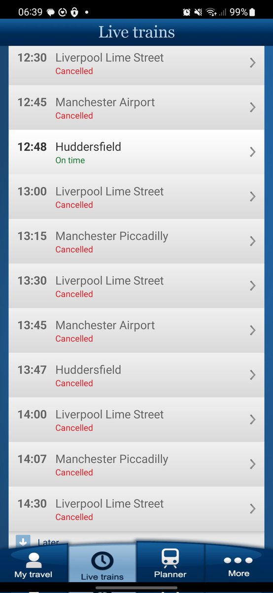 @helenpidd @missaneesaahmed @TPExpressTrains The transpennine trains are absolutely abysmal today. This is Leeds to Huddersfield in the middle of today...