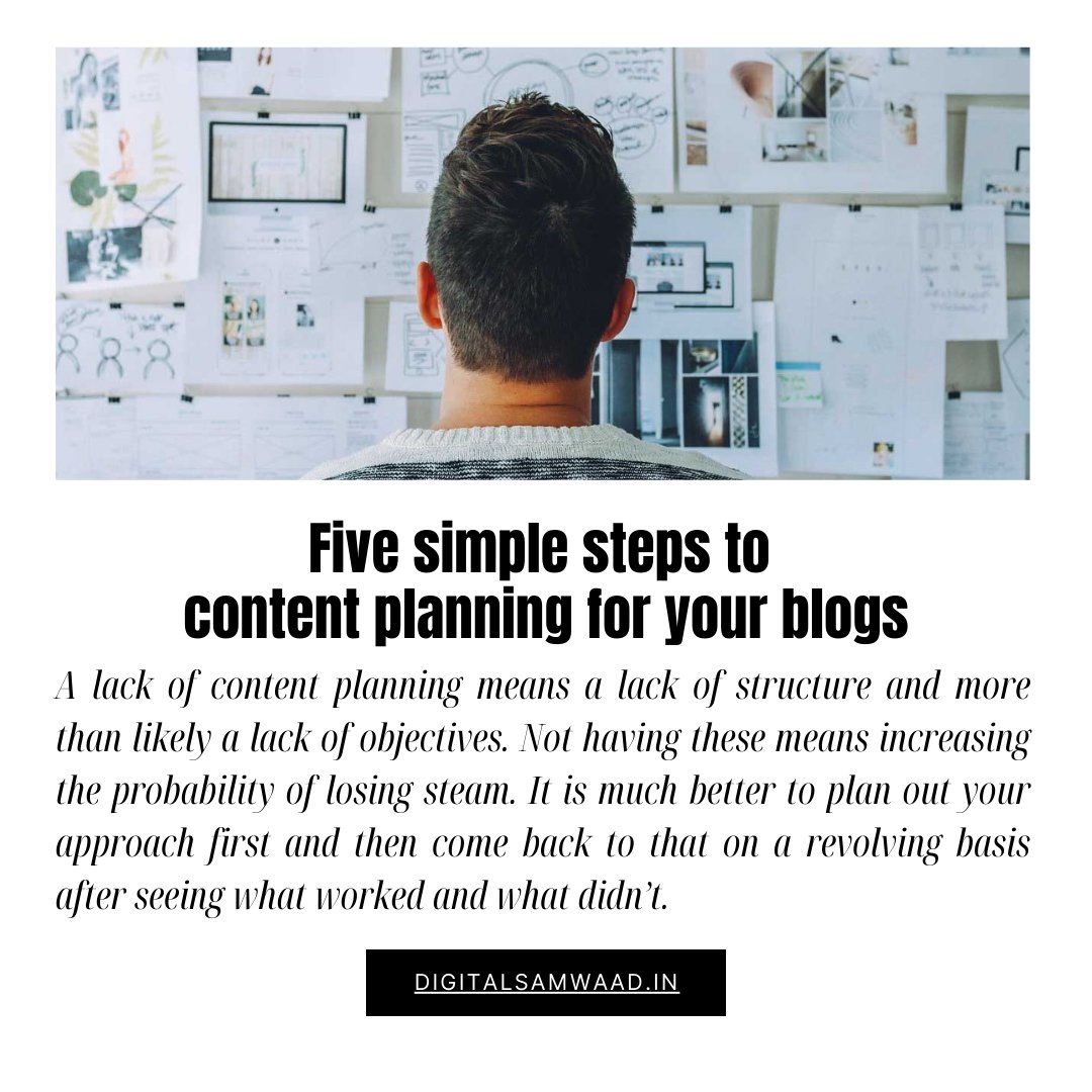 Five simple steps to content planning for your blogs 

digitalsamwaad.in/2020/08/30/fiv… 

#content #contentplanning #contentresearch #seo #searchengineoptimization #digitalmarketing #marketing #digitalsamwaad #hrideshsingh