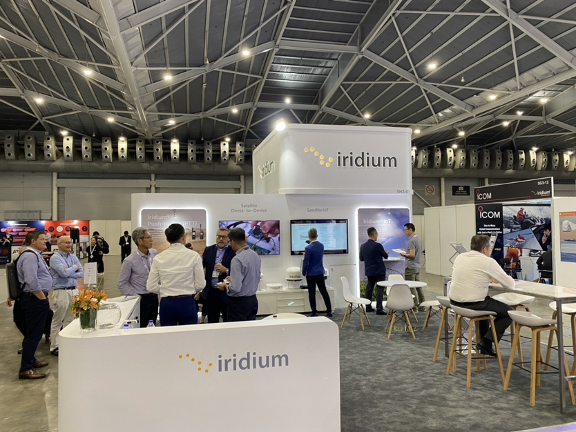 IridiumComm's tweet image. The Iridium booth @Communicasia is hoppin’ 🦘.  Swing by 5H3-01 and learn more about truly global #PTT, #D2D, #satelliteIoT and the 🔥#IridiumGOexec