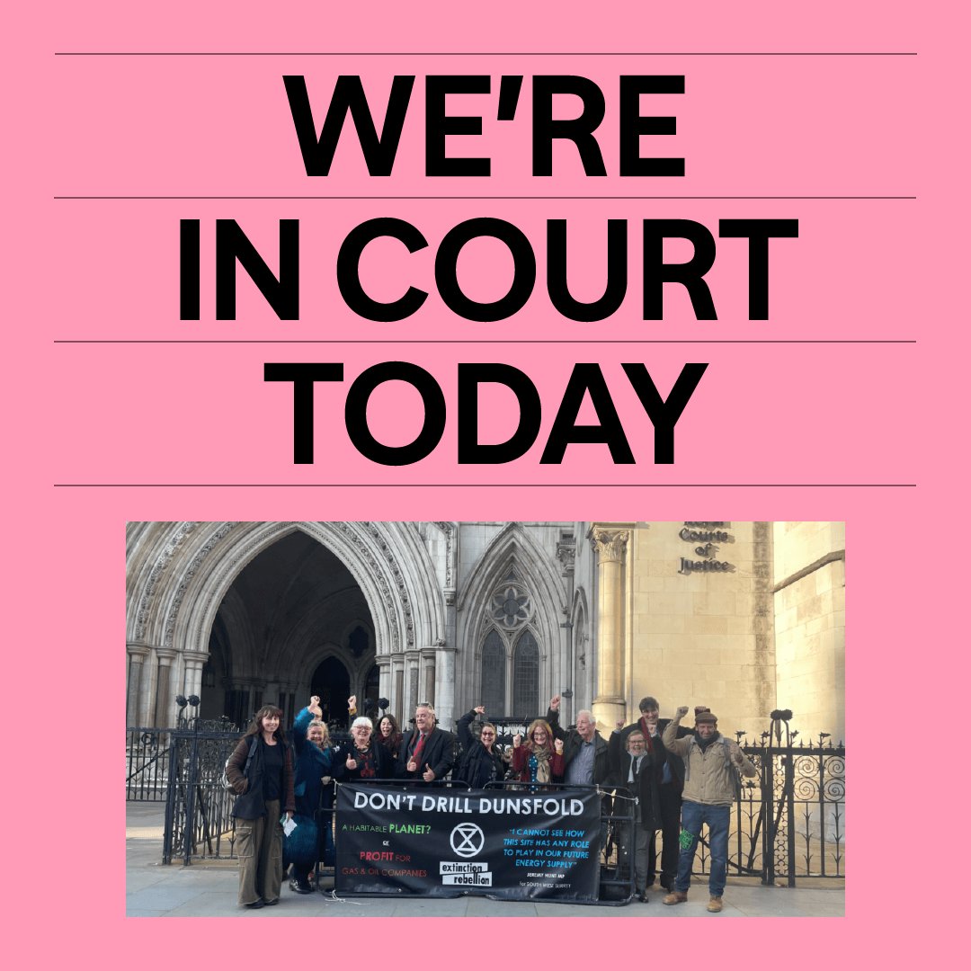 GoodLawProject's tweet image. 🌳⚖️🌳TODAY🌳⚖️🌳

We’re at the High Court with @ProtectDunsfold for their challenge against new fossil fuel drilling in the Surrey Hills.