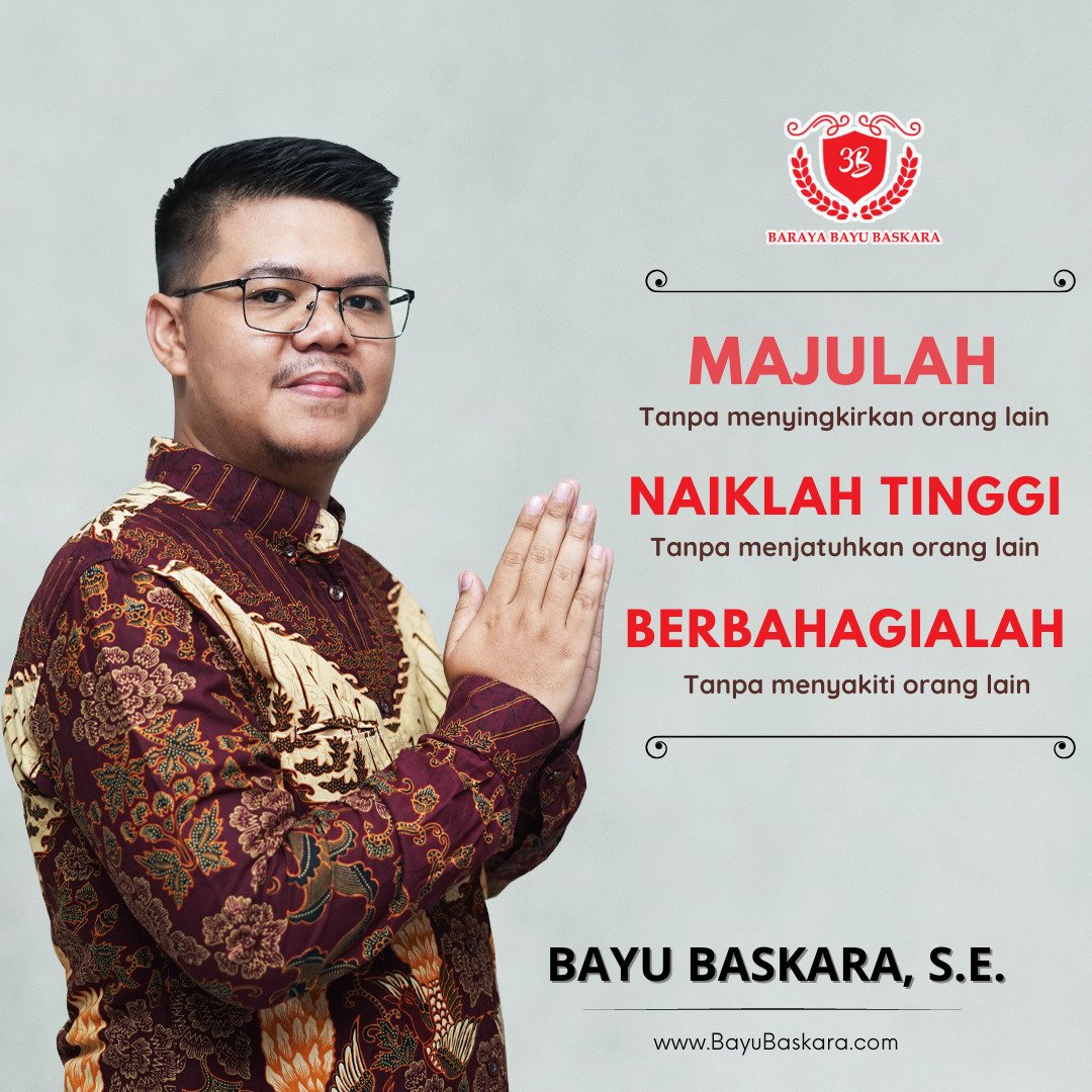 barayabayu's tweet photo. "Majulah tanpa menyingkirkan orang lain. Naiklah tinggi tanpa menjatuhkan orang lain. Berbahagialah tanpa menyakiti orang lain.
#BarayaBayuBaskara #3B #BayuBaskara #Dapil6 #Tampil2024 #KabupatenBogor #Ciseeng #Rancabungur #Parung #Kemang #Tajurhalang #Bojonggede #Gunungsindur https://t.co/JLucJoEyIv