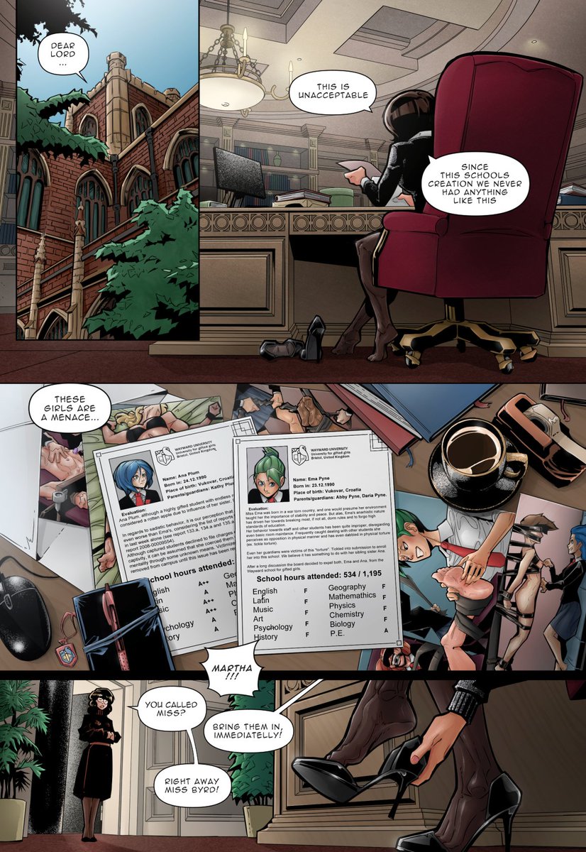 The origin story of "Blue" and "Green" unfolds, as their antics catch the attention of Ms. Byrd, the stern headmistress of Ms. Manners Academy for Wayward Girls.

The story is unfolding on PATREON
patreon.com/Briel7

#tickling #footfetish #bondage