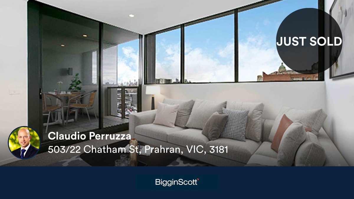 🛌 1 🛀 1 🚘 1
📍 503/22 Chatham St, Prahran, VIC, 3181

My latest sale on RateMyAgent.

rma.reviews/wVoRkKnaRRP6

...
#ratemyagent #realestate #BigginScott_St_Kilda__Elwood