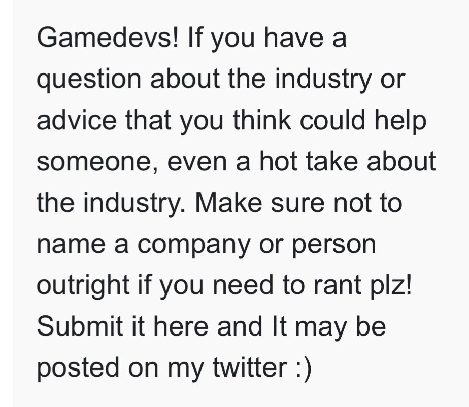 I updated what submissions could be for #GameDevAnonymous would does everyone think? :) #gameart #gamedev