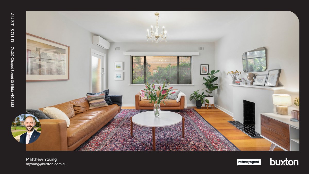 🛌 2 🛀 1
📍 7/12C Chapel Street, St Kilda, VIC, 3182

My latest sale on RateMyAgent.

rma.reviews/tU2EST8P4rRQ

...
#ratemyagent #realestate #Buxton_Port_Phillip__St_Kilda