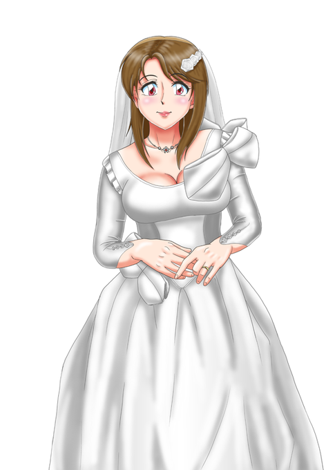 声優の黒沢ともよさんがご結婚されたというのを知って、とても幸せな気持ちになってる。
なにかお祝いに良い過去絵はないか・・・と、思ったけど、久美子の絵、エロいのばっかりだったので、さすがに自粛した。
お幸せに～ 