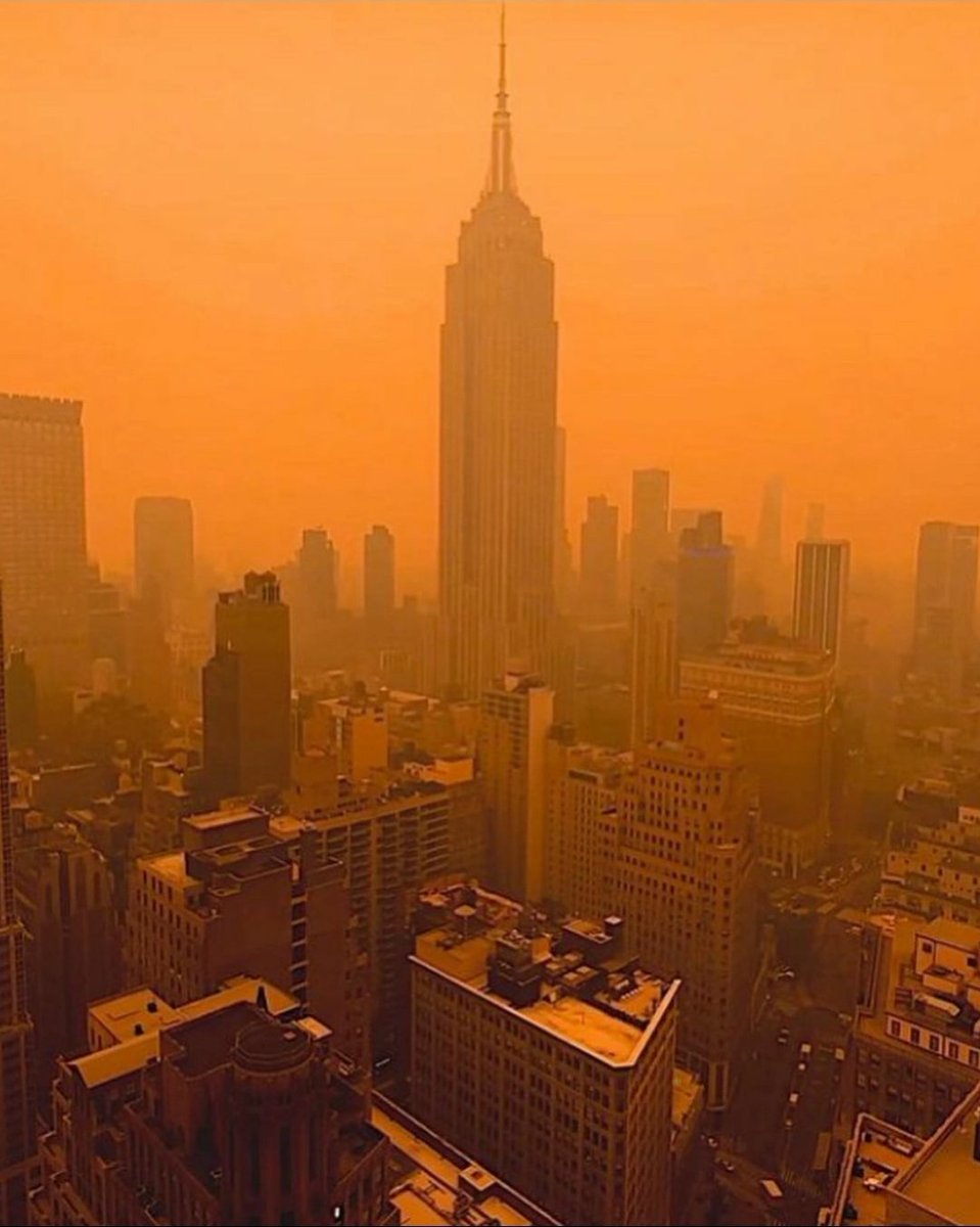 katialefeuvre's tweet photo. #NewYork suffoque sous la fumée des feux de forêt du Québec.
Les faits ont des effets.
📷 @antsynth https://t.co/dfk4R6Oc7X