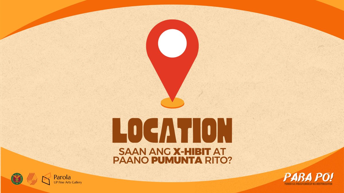 blockxhibit's tweet photo. Not sure where to go? 🤷‍♀️
It's easy! Just follow these steps to reach us at UPD College of Fine Arts, Gallery 2. 📌
Or you can simply ride an Ikot Jeep and make your stop at the entrance of College of Fine Arts along Emilio Jacinto Street on the way, see ya!🧡
#BlockXHibit #ParaPo https://t.co/F7IXV4p3X0