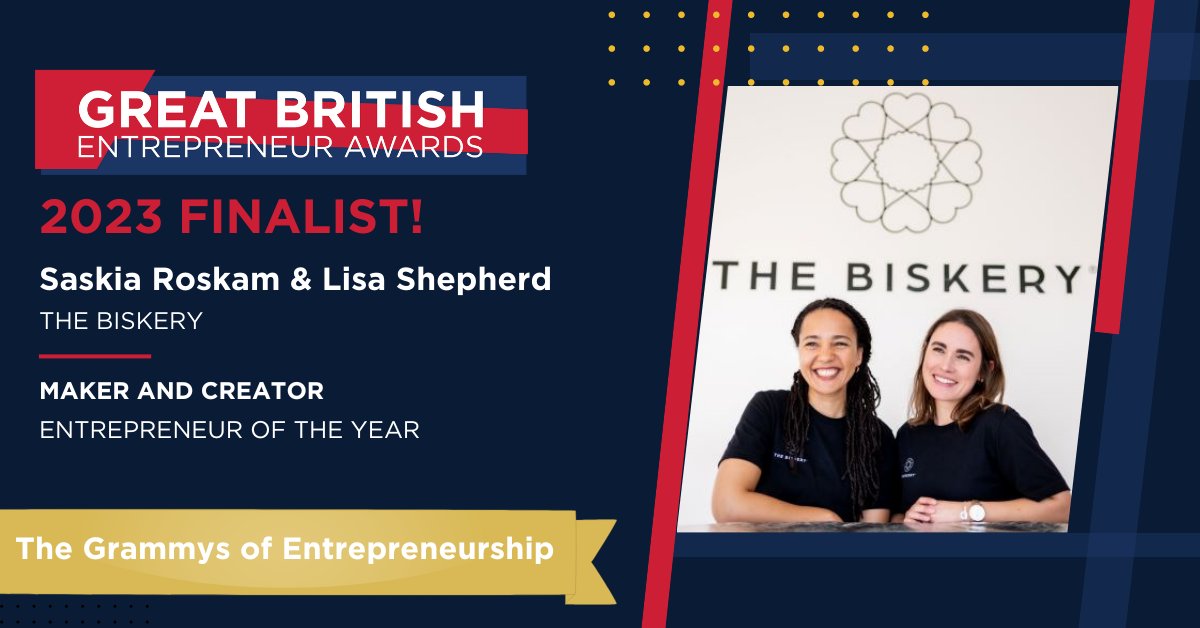What a story to share on National Best Friends Day. We have been nominated for the Great British Entrepreneur Award in the category Maker &amp; Creator. 

#finalists #nominees #entrepreneurs #femalefounders #GBEA #GreatBritishEntrepreneurAwards #maker #creator #sayitwithbiscuits