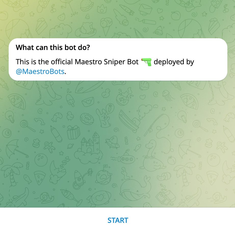 打狗必备小工具
简单快速上手的电报土狗买卖机器人小白教程

t.me/MaestroSniperB…
进入大师的BOT频道，点start。

1/n