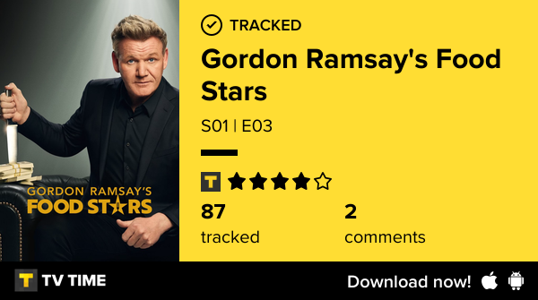 I've just watched episode S01 | E03 of Gordon Ramsay's Food Stars! https://t.co/shtLItMXX6 #tvtime https://t.co/T4QPIrKhyd